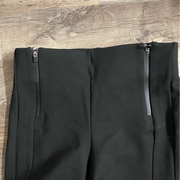 Zara Pants Womens X-Small Black Pleated Front Zip Spandex Dress Casual Pants - Picture 7 of 8